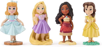 Disney Store Official Once Upon a Story Figure Set – 8 Fully Sculpted Disney Figures Including Cinderella, Ariel, Belle, Jasmine, Tiana & More in Double-Tiered Box with Scenic Backgrounds