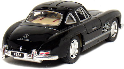 KiNSMART - 1954 Mercedes-Benz 300 SL Coupe Black 5" 1:36 Scale Die Cast Metal Model Classic Super Car Toy