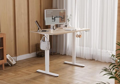 YDN 48 x 24 Inch Nature Electric Standing Desk | Adjustable Height, Sit Stand, Cable Management, Ergonomic, Home Office