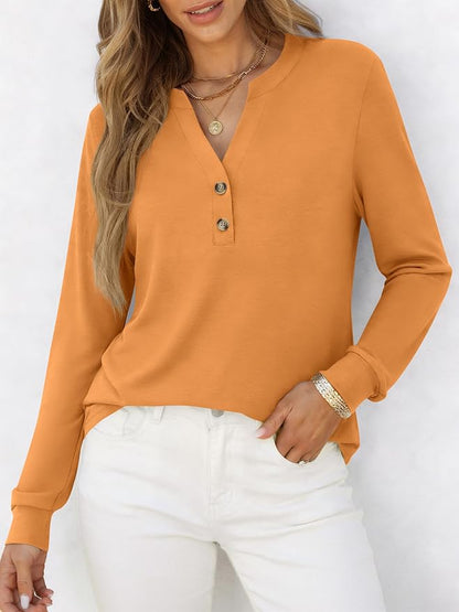 ANRABESS Women's Long Sleeve Shirts 2026 Spring Fashion Dressy Casual Tops Trendy Henley Blouses Cute Work Outfits Clothes