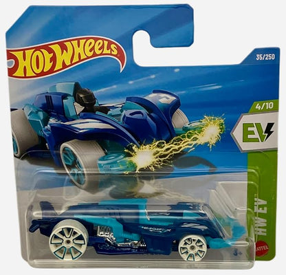 Hot Wheels Wattzup (TM) Light Blue Electric Concept Car - HW EV 4/10 - 35/250 - JJJ06 - Mattel 2026-1:64 Model Car
