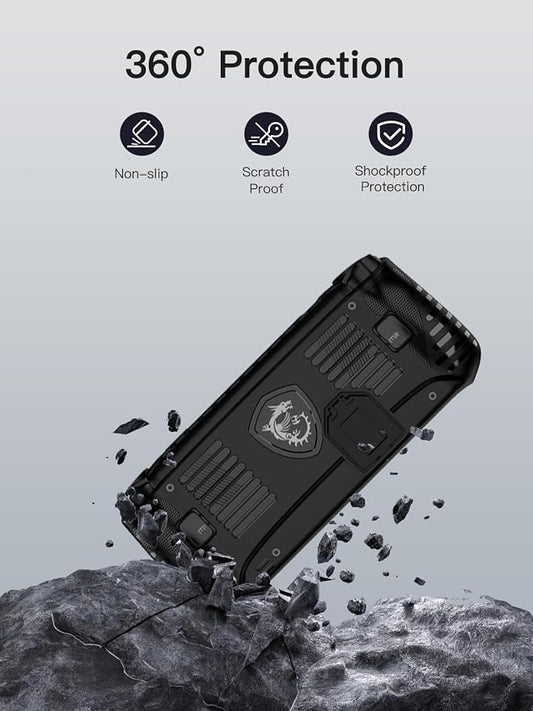 for MSI Claw 8 AI+ A2VM Silicone Grip Case ，Soft Skin Silicone Case Full Protective Case Cover with MSI Claw 8 AI+ A2VM-Black