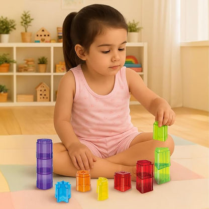 Imagimake Bath Blocks Baby Toys | Leaps & Bounds Bath Toy for Toddlers 12+ Months | Learning Toy for Toddler & Infant | 3-in-1 Play & Learn | Strain, Stack & Learn Numbers | Gift for Kids 1+ Year Old