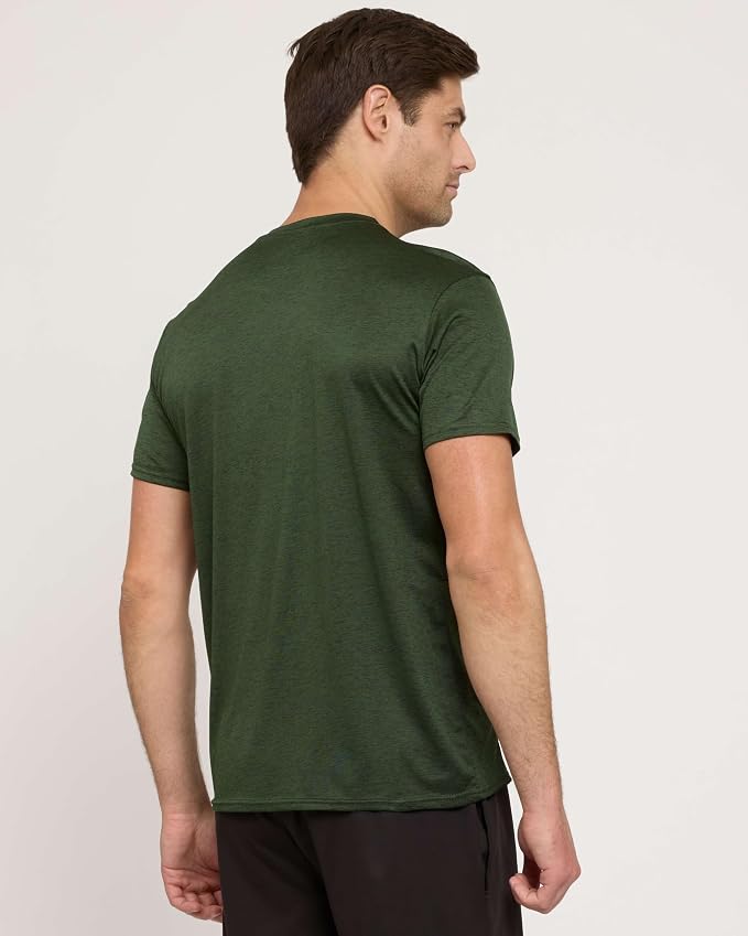 5 Pack Men's Dry Fit Short Sleeve T-Shirt Gym Workout Athletic Running Tee | Cooling, Moisture-Wicking, Crew Neck, Quick-Dry, Breathable, Active, Exercise, Fitness, Basketball, Cycling, Hiking, Tennis