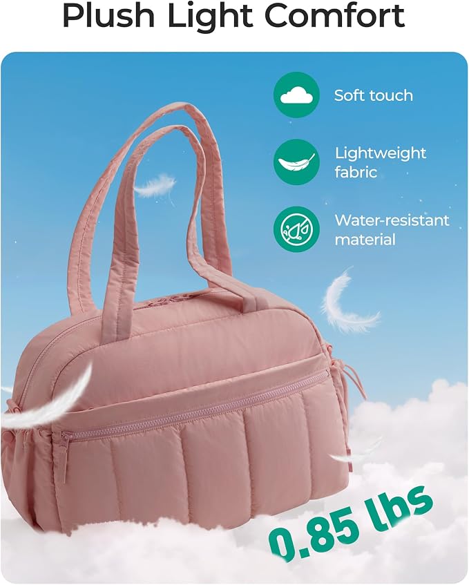 BAGSMART Duffle Bag for Travel, Gym Bag for Women, Weekender Carry on Bag | PVC Wet Pocket, Airline Approved Personal Carry-on Size, Fits Under-seat, One Bag for Gym, Travel, Hospital, Overnight