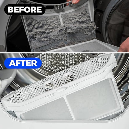 Holikme Dryer Vent Cleaner Kit – Gray Lint Vacuum Attachment | Dryer Vent Vacuum Hose Replacement Parts Reach Deep Inside Vents - Remove Hidden Lint, Speed Drying & Reduce Fire Risk