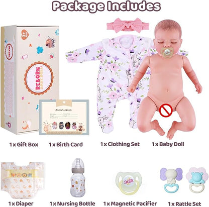 BABESIDE Lifelike Reborn Baby Dolls Girl - 20 Inch Realistic Newborn Baby Doll with Poseable Body, Real Life Baby Dolls with Accessories for 3+ Year Old Girls Gifts, Pretend Play, Collection