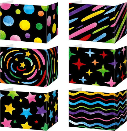 Affrolling 36 Pcs Inspirational Privacy Folders Bulk for Students Cardboard Privacy Boards Desk Divider Panel Waterproof Testing Divider for Classroom Back to School Study Supplies (Chalkboard)