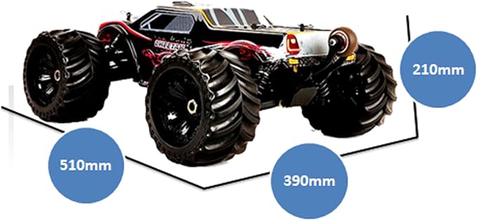 JLBRACINGRC 1/10 Brushless RC Car for Adults,Fast 50+ mph High Speed RTR RC Truck, 4WD Offroad Monster Truck, 2.4GHZ Radio Controlled Electric Remote Control Car, IPX7 Waterproof Racing Vehicle