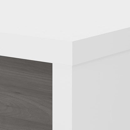 Bush Business Furniture Echo Computer Desk, 72W, Pure White and Shiplap Gray