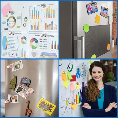 LOVIMAG Fridge Magnets 25Pcs for Refrigerator Whiteboard, Colorful | Small Strong Neodymium Metal Cute Push Pin for Classroom, Kitchen, Accessories Decorative, Office, Calendar