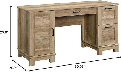 Sauder Garden Villa Desk, L: 59.06" x W: 20.71" x H: 29.80", Orchard Oak Finish