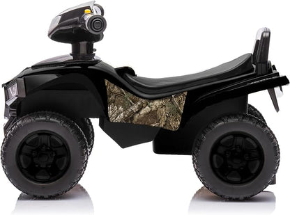 Best Ride On Cars Realtree Officially Licensed Black Quad Push Car for Toddlers 18–36 Months | Foot-to-Floor Ride-On with Horn Sounds, Under-Seat Storage & 4-Wheel Design | Safe Indoor/Outdoor Fun