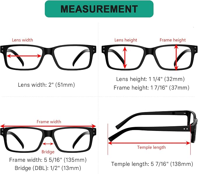 Eyekepper Vintage Reading Glasses for Men - 3 Pack Spring Hinges Classic Readers - Black Frame +3.00