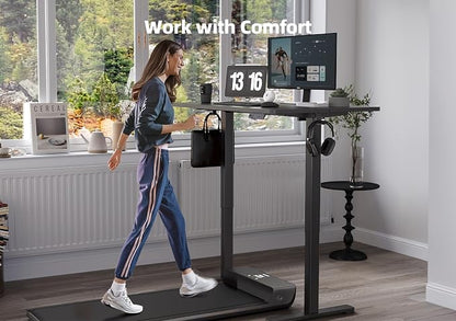 YDN 32 x 19 Inch Black Electric Standing Desk | Adjustable Height, Sit Stand, Cable Management, Ergonomic, Home Office