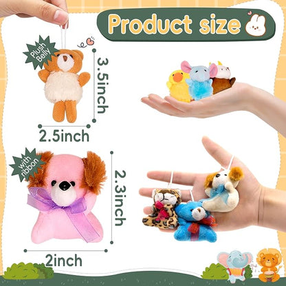 JoyRapt 36 Pack Small Stuffed Animals Bulk Gifts for Kids (2.3/2"-2.5/3.5" Each), Birthday Party Favors Toys for Classroom Prizes, Goodie Bag Pinata Fillers, Carnival Treasure Box Toys (36PCS)