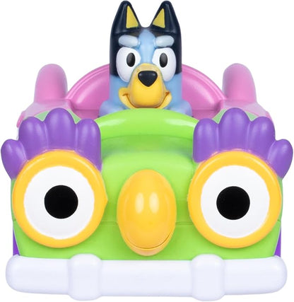 Bluey 4 Pack Mini Racers, The Most Popular Characters in Mini Vehicle Form. Now Includes Chattermax Mini Car, Bandit & Unicorse Convertible, Garbage Truck, & Chili & 4WD