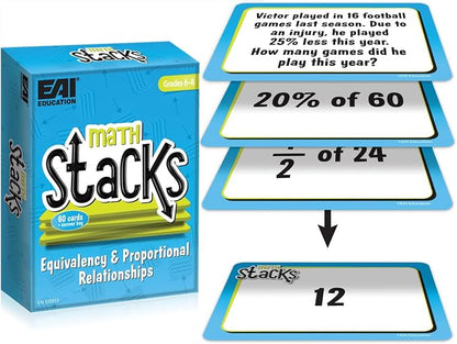 EAI Education Math Stacks Equivalency & Proportional Relationships Game: Grades 6-8