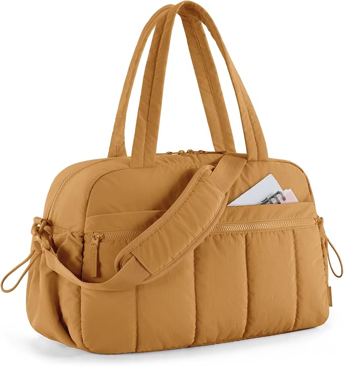 BAGSMART Duffle Bag for Travel, Gym Bag for Women, Weekender Carry on Bag | PVC Wet Pocket, Airline Approved Personal Carry-on Size, Fits Under-seat, One Bag for Gym, Travel, Hospital, Overnight