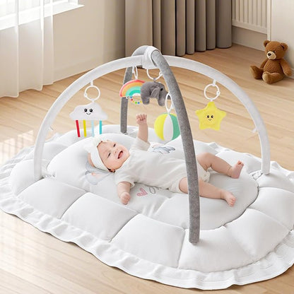 OCATO Baby Play Mat Gym: Baby Play Gym Mat Thick Large Baby Activity Center from Baby to Toddler Skills Development Baby Essentials Baby Shower Gifts Boy Girl for Babies 0-6-12 Months