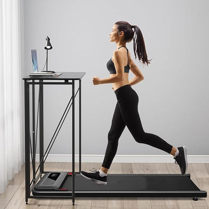 39.37" Folding Standing Desk, Small Laptop Stand Up Desk for Sitting or Standing, No Assembly Needed Folding Desk, Portable Standing Desk, Tall Foldable Desk for Home, Office, Small Spaces (Black)