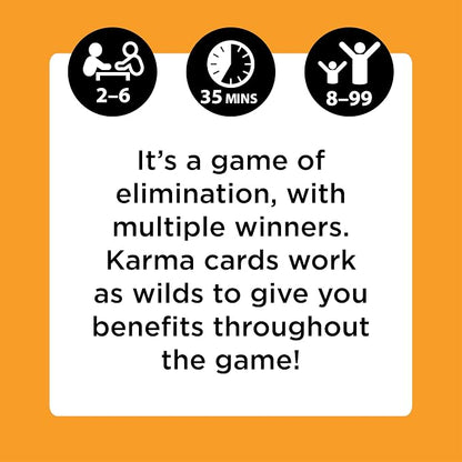KARMA Card Games for Kids – Kids, Family Games Night, Multi-Player, Screen Free, Travel Games, Playing Cards, What Goes Around, Comes Around, Ages 8+