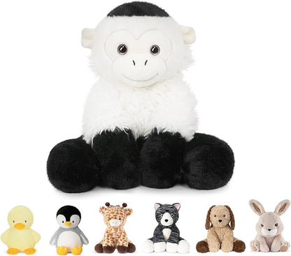 Niuniu Daddy 14" | 3.5 Pound Capuchin Monkey Weighted Stuffed Animal for Kids & Adults, Large Plush Toy with Soft Fur, Weighted Plushies Pillow for Sensory Calm, Huggable Gift for Everyday Comfort