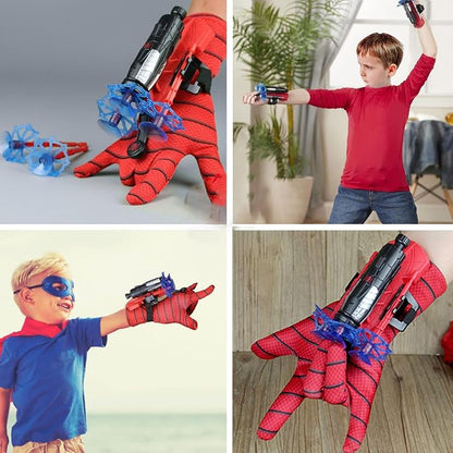 2Pcs Spider Silk Launcher Set for Kids- Can Grab Small Objects,Hero Role-Play Toy,DIY Cosplay Children's Wrist Ejection Launcher,Birthday Christmas for Kids