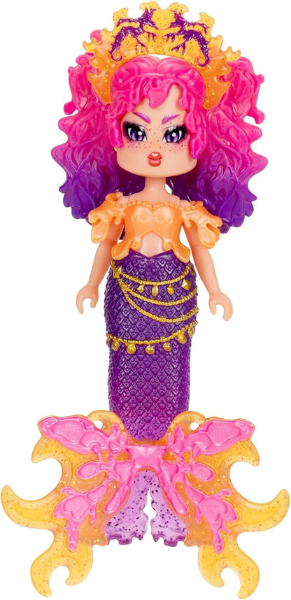 Royale High 3” Fire Mermaid Fashion Doll - 1 Figure with 9 Fashion Accessories - Virtual Item Code Included - Series 3 - Ages 5+