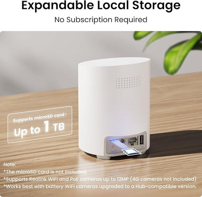 REOLINK 5MP Solar Security Cameras Wireless Outdoor, 360° Pan Tilt Auto-Tracking, Smart AI Detection, Up to 1TB Local Storage, 2.4/5GHz Dual-Band WiFi, Home Hub Mini with 4X Argus PT + Solar Panel