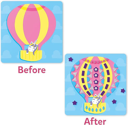 Skillmatics Foam Sticker Art Activity - Unicorns & Princesses, Mess-Free Fun for Kids, 800+ 3D Foam Stickers, DIY Felt Craft Kits, Gifts for Girls & Boys Ages 3, 4, 5, 6, 7