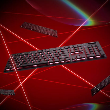 Redragon K618 PRO Wireless Ultra-Thin Gaming Keyboard, Macro & Media Scroll | 0-Delay Tri-Mode, 5 On-Board Keybinding G Buttons for MMO MOBA Games, Dedicated Media Control, Easy-Switch Win/Mac Compatible