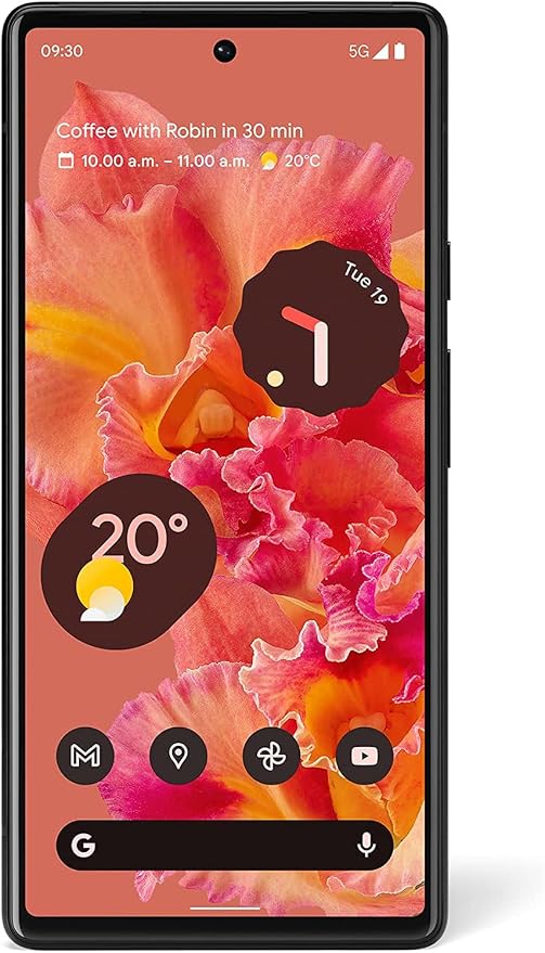 Google Pixel 6 – 5G Android Phone - Unlocked Smartphone with Wide and Ultrawide Lens - 128GB - Kinda Coral
