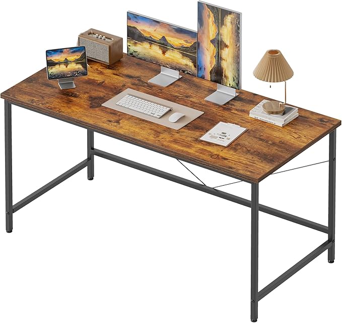 Mericonia 32x16 Inch Computer Desk, 0.6" Thick Small Office Table | Modern Simple Style, Small Study & Writing Table for Home Bedroom Work, Brown