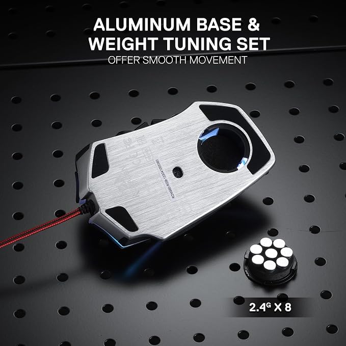 Redragon M990 MMO Gaming Mouse, 32000 DPI High Precision Wired RGB Gamer Mouse w/23 Programmable Buttons, 16 Side Macro Keys, Software Supports, Aluminum Base