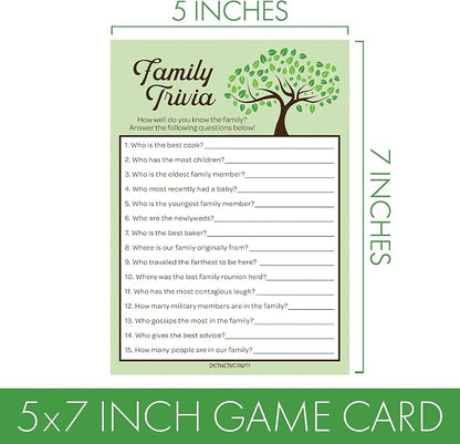 DISTINCTIVS Family Reunion Game Pack - Family Trivia, Most Likely to, Family Feud & Find the Family Member - 4 Game Set for 20 Guests