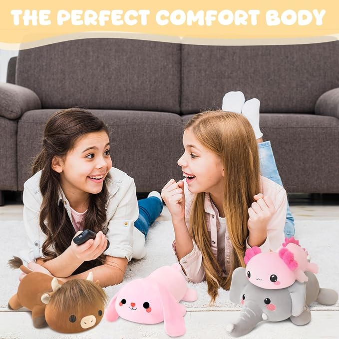 TOYSYM Weighted Stuffed Animals, 3.74 lbs Elephant Stuffed Animal with Weighted Beads, Cute Plush Toy Pillow Gifts for Adults Kids Boys Girls