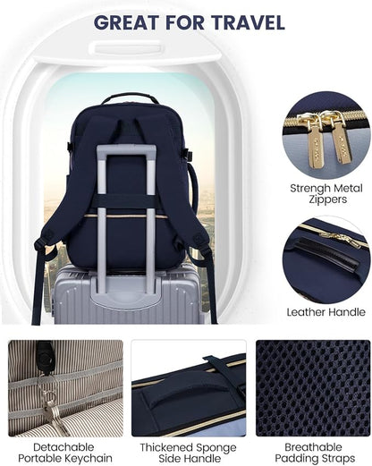 LOVEVOOK 50L Travel Backpack for Women & Men, Airline Approved Carry On Luggage with 3 Packing Cubes, TSA Overnight Bags, Waterproof Personal Item Bag, Weekender Essentials Backpacks fits 17" Laptop