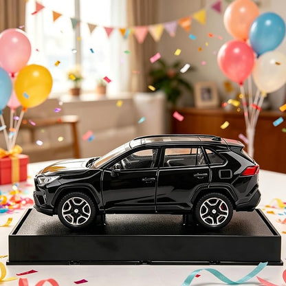 Model Car 1/32 Toy Car Alloy Diecast Collectible Model with Light and Sound Toy Vehicle for Boys Kids Toddler Gift Black car