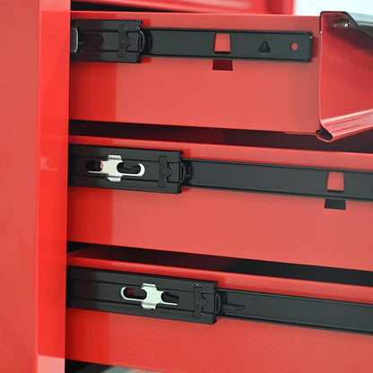 KEIKI 7 Drawers Tool Cart on Wheels,Multifunctional Rolling Tool Chest Tool Storage,Drawers Rolling Tool Trolley Organizer Tool Case for Garage, Warehouse, Workshop, Repair Shop (Red)