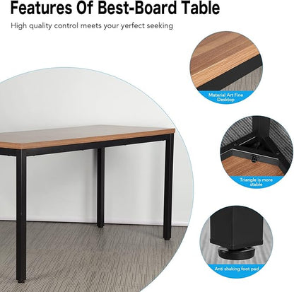 BAST BOARD 30x59 Inches - Brown Minimalist Desk for Home Office or Gaming