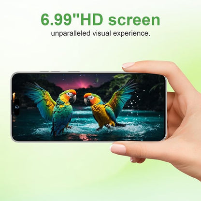 17 PMAX Unlocked Cell Phone,16GB+512GB Smartphone,6.99" HD Screen Android 15 5G Phones,Battery 7000mAh Android The Phone,Fingerprint Button Unlock/GPS/Face ID/Dual SIM/5G (Purple)