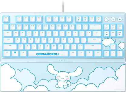 Razer Ornata V3 TKL Gaming Keyboard, Low-Profile Keys, Cinnamoroll Edition | Mecha-Membrane Switches, UV-Coated Keycaps, Backlit Media Keys, 8-Zone RGB Lighting, Magnetic Wrist Wrest