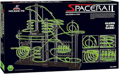 867pcs Level 3–8 Marble Roller Coaster Kit, 820+ PCS Glow-in-The-Dark Marble Run with Steel Balls – Luminous Rail Maze Building Toys, STEM Construction Set for Ages 14+ & Adults