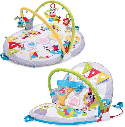 Yookidoo Baby Play Gym & Infant Mat - Lay to Sit-Up 3-in-1 Activity Center