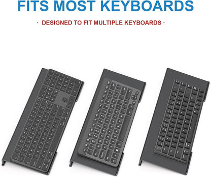 WINFFOR Comfortable Computer Keyboard Stand - Ergonomic Keyboard Riser Acrylic Tilted Keyboard Holder for Easy Typing&Working at Home Office - Fits All Keyboard Sizes - 17'' Wide (Matte Black)