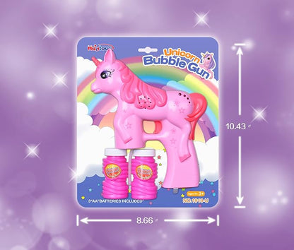 Pink & Pink Unicorn Bubble Guns for Kids – Automatic Bubble Machine Blower Toy | Cute Bubble Blaster for Toddlers, Boys & Girls | Outdoor Play, Birthday Party & Summer Fun