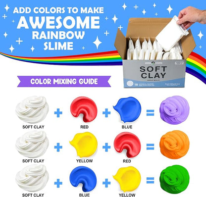 Original Stationery Soft Clay Modeling Compound - 4 lb (1.8 kg), White - Air Dry Cloud Dough & Butter Slime Clay for DIY Slime Kit, Arts & Crafts, Ages 7+ Kids Crafts
