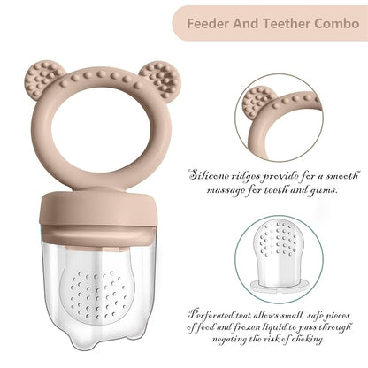 BIGSPINACH Frozen Breastmilk Teether & Baby Food Feeder Tray - Teething and Feeding