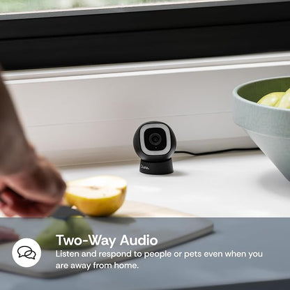 Luna 2K QHD Security Camera Indoor/Outdoor, 2.4GHzWired IP65 WiFi Camera for Home Security, Color Night Vision, Spotlight/Siren, AI Motion Detection, Smart Alerts, App Control (1, Black)